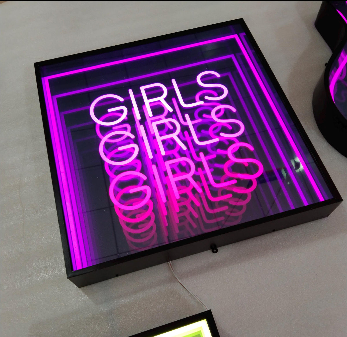 Custom Multi-Layer Infinity LED Sign Wedding Acrylic Abyss Mirror Letters Infinite LED Letter Sign Infinity Mirror Signs