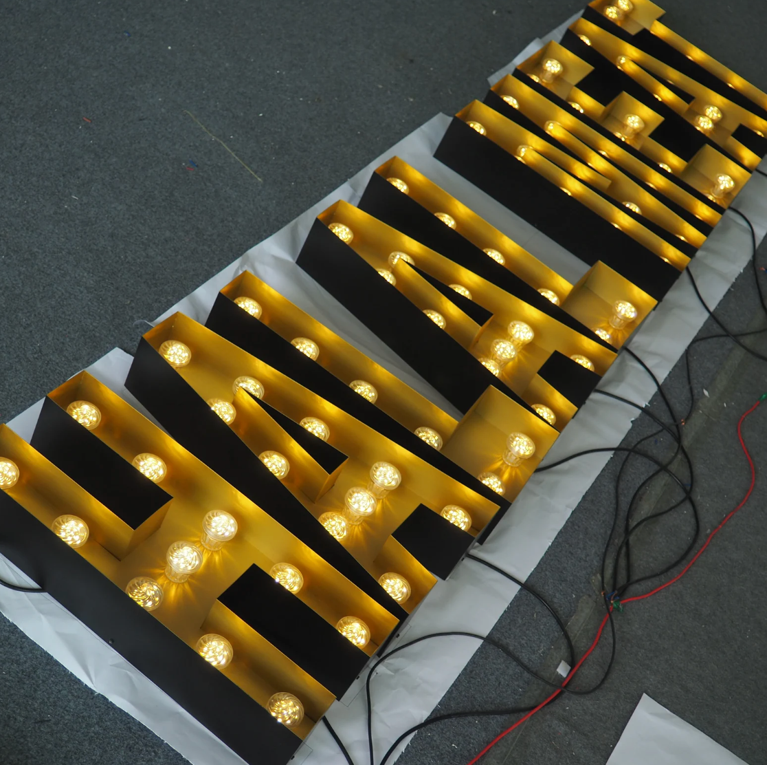 Marquee Light up Letters for Wedding Custom Giant logo Signage 4ft Led Number Large Bulb love Signs for Outdoor